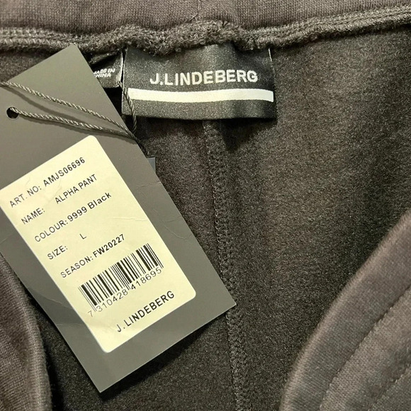 J. LINDEBERG | MEN'S ALPHA SWEATPANTS | Black | Size Large - Picture 9 of 9